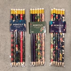 Lug Set of Holiday, Medley, and Floral Edition Pencils - NIP